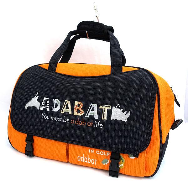 adabat / アダバット  ボストンバッグ 2WAY オレンジ ブラック ブランド 中古