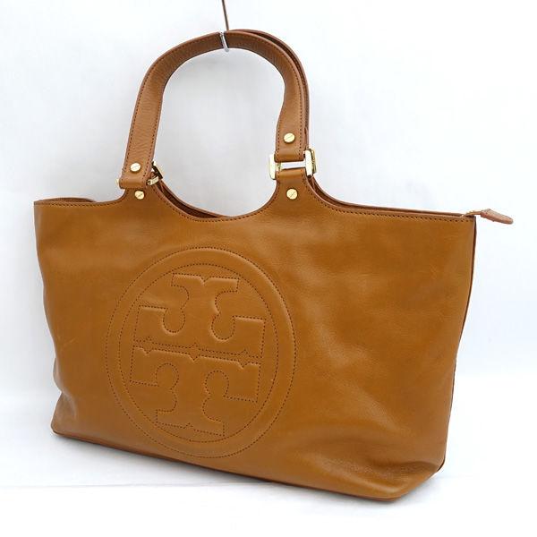 TORY BURCH / トリーバーチ  トートバッグ セミショルダー レザー ライトブラウン ブラ...