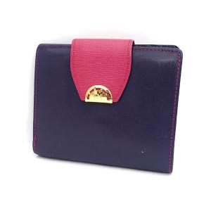 GUCCI（グッチ） グッチシマ 二つ折り財布 181669 パープル レザー