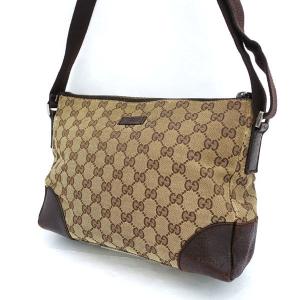 GUCCI / グッチ GGキャンバス ショルダーバッグ ブラウン ブランド 中古