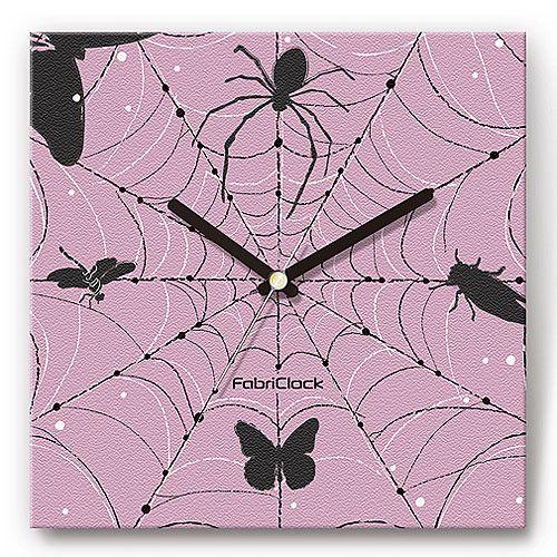 壁掛け時計 クモの巣 ファブリクロック ファブリック ウォールクロック 掛時計 壁時計 かけ時計 ス...