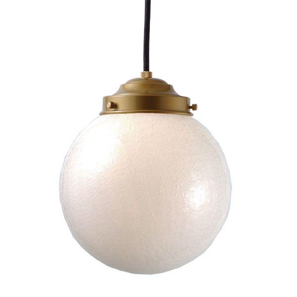 ペンダントライト ガラス 照明器具 ポイント利用 アンティーク モダン 1灯 丸ヒビ P-200