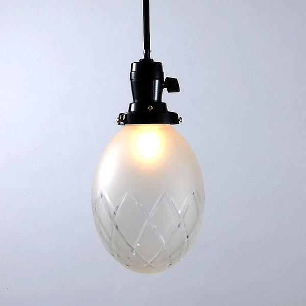 照明器具 ポイント利用 アンティーク ガラス ペンダントライト 昭和モダン 1灯 矢来 たまご フロ...