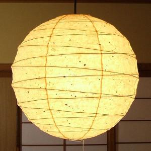 送料込み　照明器具　和紙　蛍光灯　サイズ約直径60㎝　高さ22〜27㎝ 和紙 提灯 ペンダントライト 3灯 直径60cm 伝統工芸 和室 和風