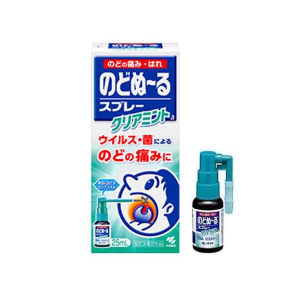 のどぬ~るスプレー クリアミント 25ml 【指定医薬部外品】送料無料