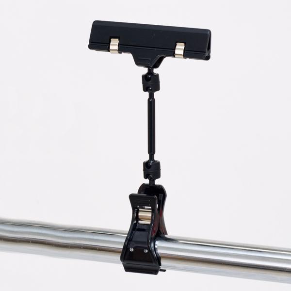 ポップクリップ ブラック H16cm 1個 サイン 掲示用品 ポップ立 カードクリップ 店舗什器 デ...