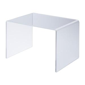 友屋 アクリル商品台 ロータイプ 小 ASL-1 ｜透明 クリア 店舗用品