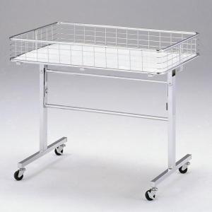 友屋 中折れ式ワゴン アイボリー W1200 販売台 ワゴン 陳列台 商品台