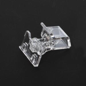 ユニクリップSタイプ W30×D36×H18mm クリップ開口10mm 角度調節可能 ポリカーボネイト製 ポップカード差し ラミネートポップ クリップポップ