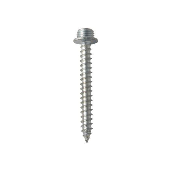 【50ヶ入】ポイントビス φ8mm ネジ太さ4mm×長さ35mm 三価クロメート仕上げ ビス座金一体...
