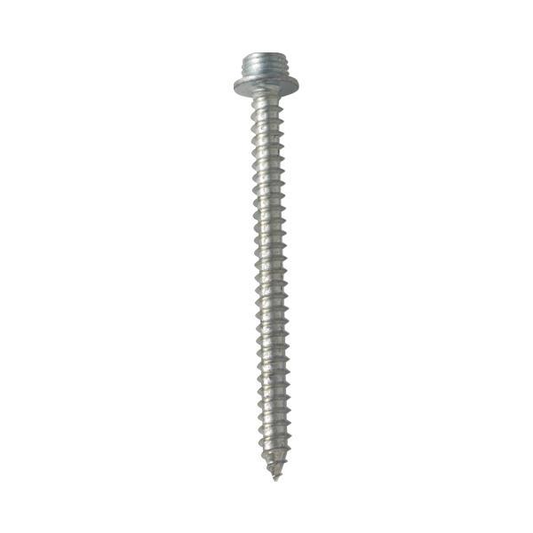 【25ヶ入】ポイントビス φ8mm ネジ太さ4mm×長さ50mm 三価クロメート仕上げ ビス座金一体...