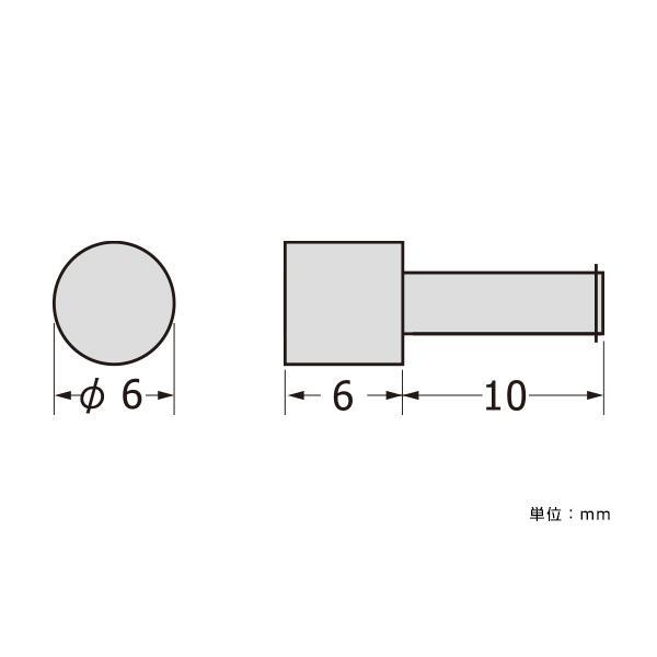 パネルフィクス バー φ6-6 ボルト φ6mm ねじ部6mm 胴部10mm ねじ径M4 真鍮クロー...