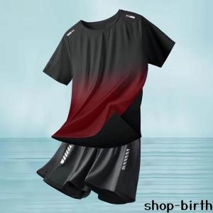 水着 メンズ 上下セット 半袖Tシャツ ハーフ...の詳細画像3