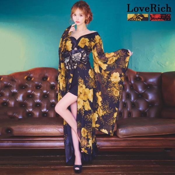 LoveRich ラブリッチ 【高級ライン】【2カラー】花柄 セクシー 美胸 レーススカート オフシ...