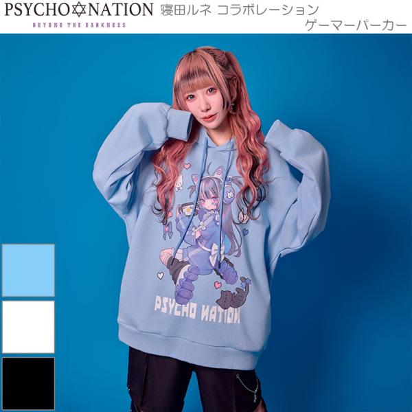 PSYCHO NATION サイコネーション 【MLサイズ/3カラー】寝田ルネ コラボ ゲーマーパー...