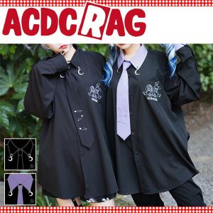 ACDC RAG エーシーディーシーラグ ムーンバニードールズ シャツ 原宿系 パンク ロック 大きいサイズ ユニセックス