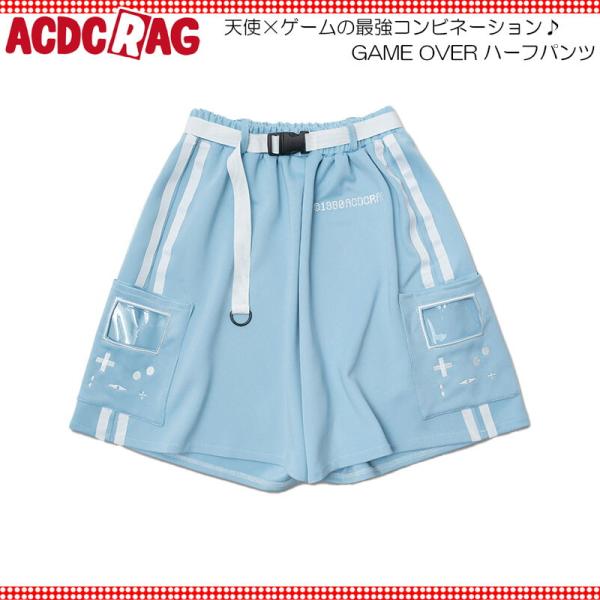 ACDC RAG エーシーディーシーラグ GAME OVER ハーフパンツ ボトムス ハーフ丈 5分...