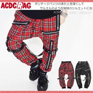 ACDC RAG エーシーディーシーラグ ボンテージサルエル パンク ロック ファッション V系 サルエル パンツ サルエルパンツ 10分丈 原宿 原宿系 レディース メンズ