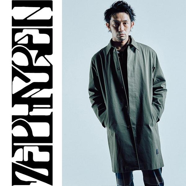 Zephyren ゼファレン STAIN COLLAR COAT KHAKI