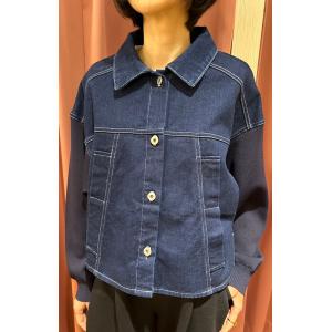 LUGIVA ルギヴァ ニットスリーブデニムジャケット : セレクト