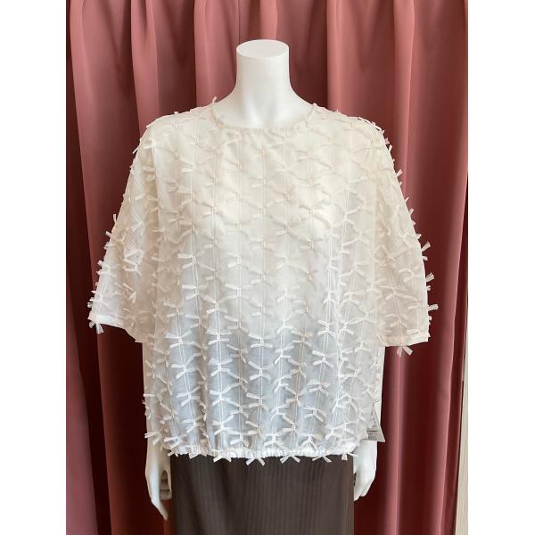 【20%off】ATELIER SIX アトリエシックス  リボンスパンボイルブラウス  SALE