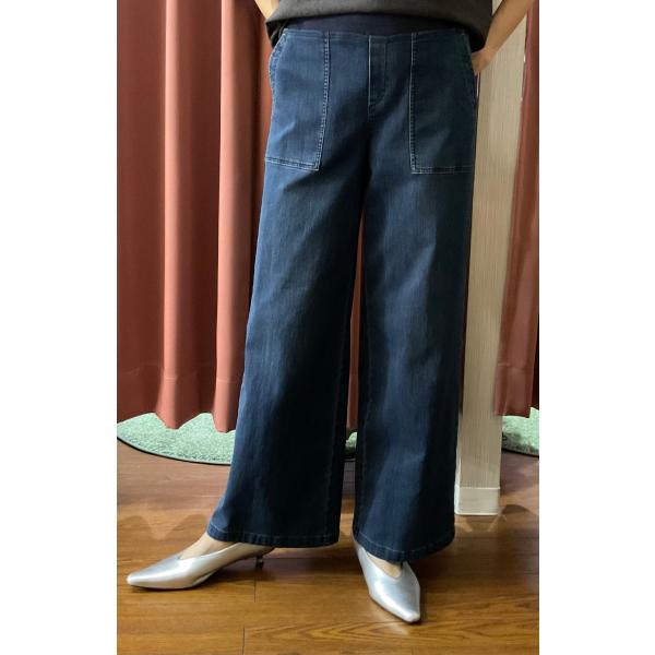 Blue Fronce ブルーフロンセ ISKOウエストリブワイドデニム