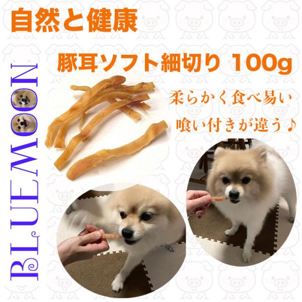 犬 おやつ 豚耳ソフト細切り 100g 国産 子犬から高齢犬まで 柔らかい 健康おやつ