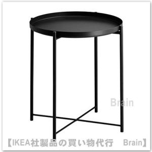 イケア（IKEA） LUBBAN/ルッバン ワゴンテーブル 籐/チャコール