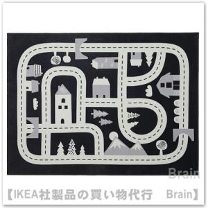 イケア（IKEA） LEN/レーン ラグ133x160 cm グレー/水玉模様（705.890