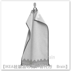 ＩＫＥＡ/イケア　FJALLSTARR/フィエルスタッル　ハンドタオル40x70 cm　ホワイト/グレー（005.712.26/00571226）｜shop-brain