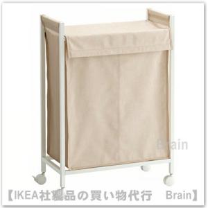ＩＫＥＡ/イケア　ENHET/エーンヘート　ランドリーバッグ キャスター付き80 L　ベージュ/ホワ...