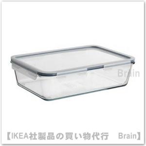 ＩＫＥＡ/イケア　IKEA 365+　保存容器 ふた付き32x21x9cm　ガラス/プラスチック（092.767.92）