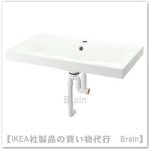 ＩＫＥＡ/イケア　RUTSJON/ルートショーン　洗面ボウル・排水トラップ付き80x48 cm　ホワ...