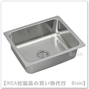 ＩＫＥＡ/イケア　HILLESJON/ヒッレショーン　はめ込み式シンク 1ボウル56x46 cm　ス...