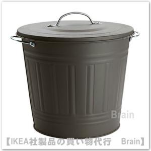 イケア（IKEA） KNODD ふた付き容器40L グレー（503.153.14