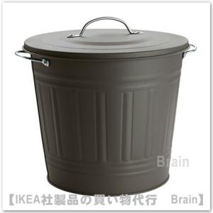 ＩＫＥＡ/イケア　KNODD　ふた付き容器16L　グレー（203.122.51）