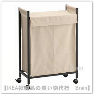 ＩＫＥＡ/イケア　ENHET/エーンヘート　ランドリーバッグ キャスター付き80 L　ベージュ/チャ...