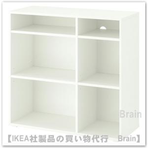 ＩＫＥＡ/イケア　VIHALS/ヴィーハルス　シェルフユニット 棚板4枚付95x37x90 cm　ホワイト（304.832.90）｜shop-brain