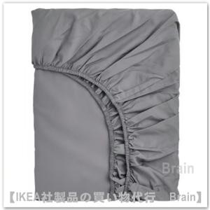 ＩＫＥＡ/イケア　RONNVECKMAL/ロンヴェックマル　ボックスシーツ80x200 cm　グレー...