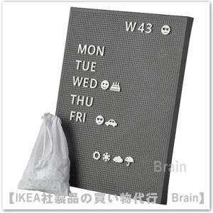 ＩＫＥＡ/イケア　SVENSAS/スヴェンソース　有孔ボード 文字付き30x40 cm　ダークグレー(404.587.04)｜shop-brain