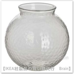 ＩＫＥＡ/イケア　KONSTFULL/コンストフル　花瓶10 cm　クリアガラス/模様入り（505.119.61）