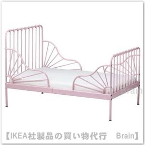 ＩＫＥＡ/イケア　MINNEN/ミンネン　伸長式ベッドフレーム　すのこ付き　ライトピンク（594.1...