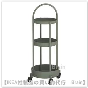 イケア（IKEA） TROTTEN/トロッテン ワゴン80x40 cm チャコール