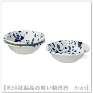 ＩＫＥＡ/イケア　SILVERSIDA/スィルヴェルシダ　ボウル11 cm　3個セット　模様入り/ブルー（605.656.99/60565699）｜shop-brain