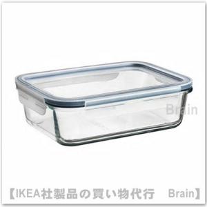 ＩＫＥＡ/イケア　IKEA 365+　保存容器 ふた付き21x15x7cm　ガラス/プラスチック（692.690.72）