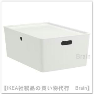 ＩＫＥＡ/イケア　KUGGIS/クッギス　ふた付きボックス37x54x21 cm　ホワイト（695....