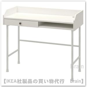 イケア（IKEA） IKEA - - HAUGA -ハウガ- デスク ホワイト 100x84 cm