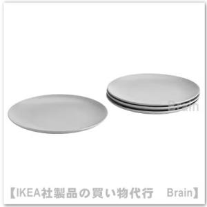 ＩＫＥＡ/イケア　FARGKLAR/フェルグクラー　プレート26 cm　4個セット　マット ライトグレー（704.796.39）｜shop-brain