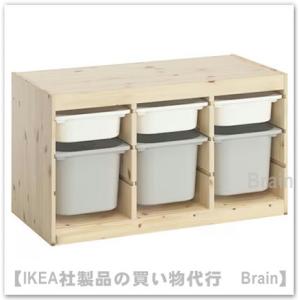 IKEA トロファスト　ケース付き TROFAST トロファスト 収納コンビネーション, ホワイト/ホワイト