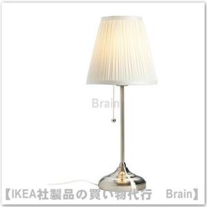 ＩＫＥＡ/イケア　ARSTID　テーブルランプ　ニッケルメッキ/ホワイト（802.806.38）｜shop-brain